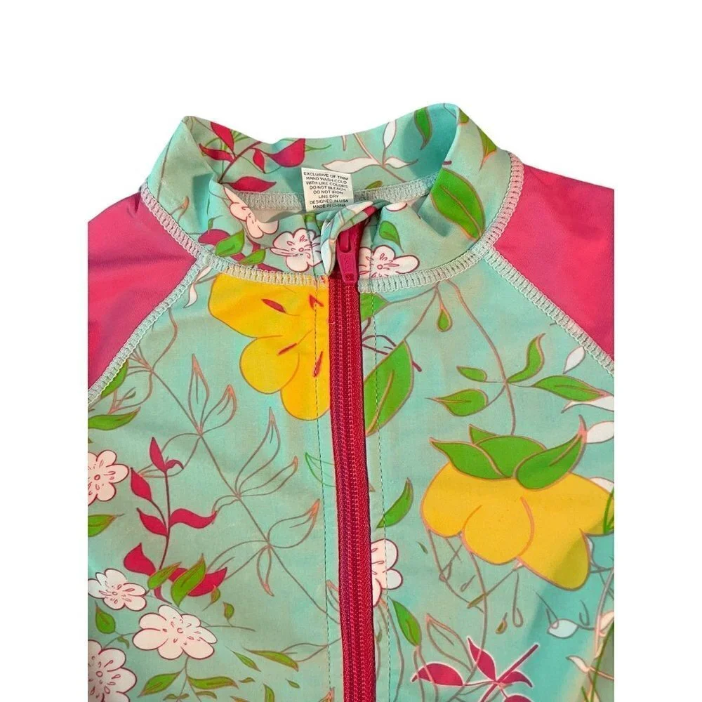 RuffleButts Rash Guard Swim Top size 12-18 months